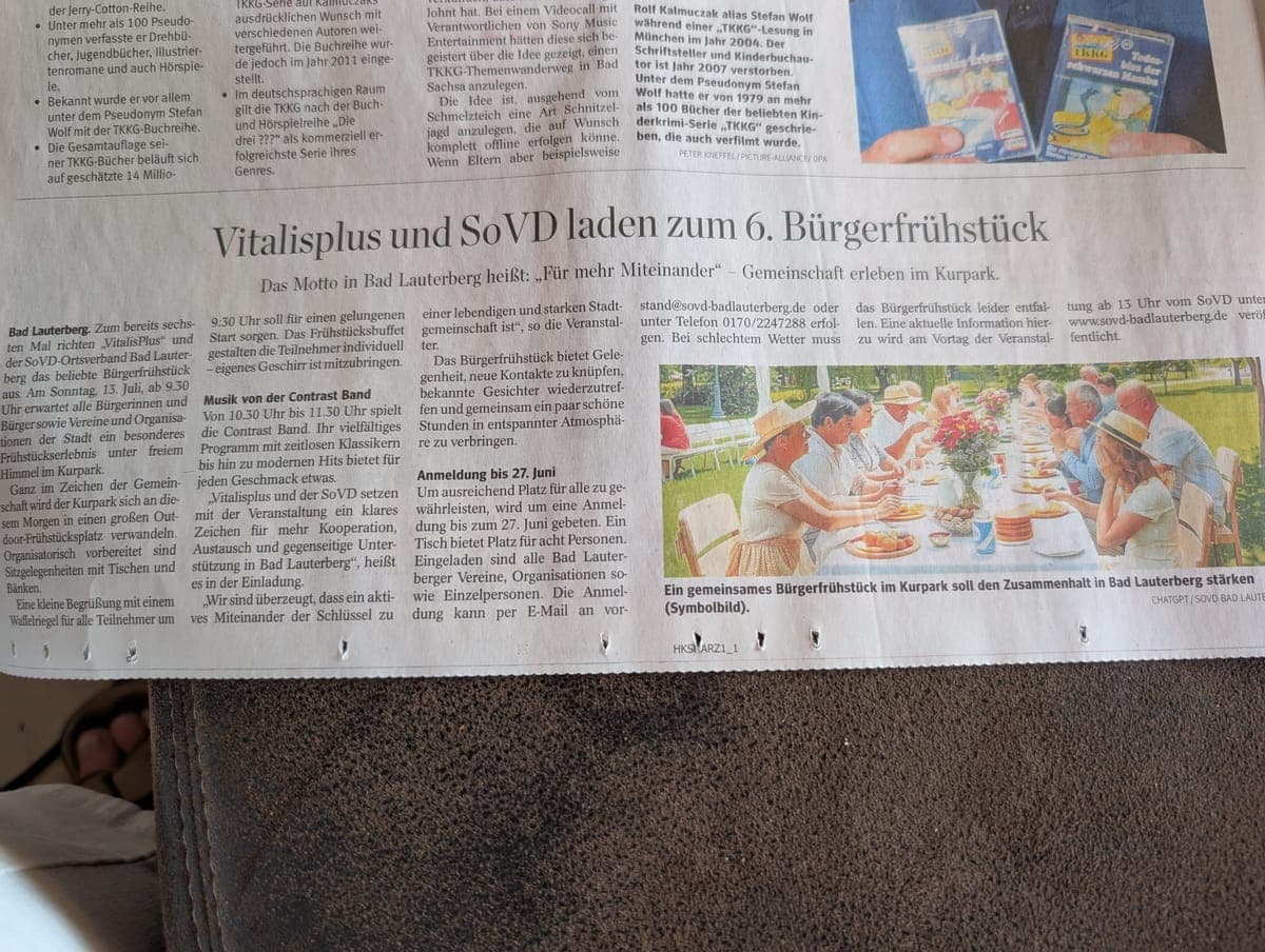 Bürgerfrühstück Bild 1
